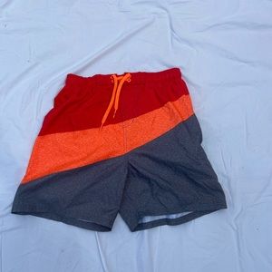 Orange and Red Nike Swimshorts, Medium, Never Worn